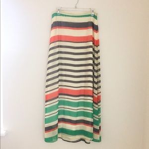Like new! Colorful striped maxi skirt